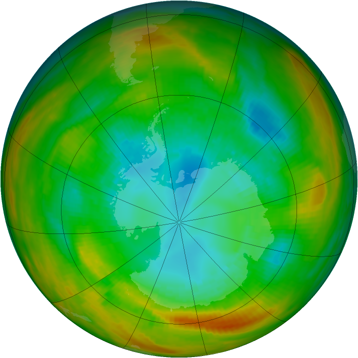 Antarctic ozone map for 28 August 1979